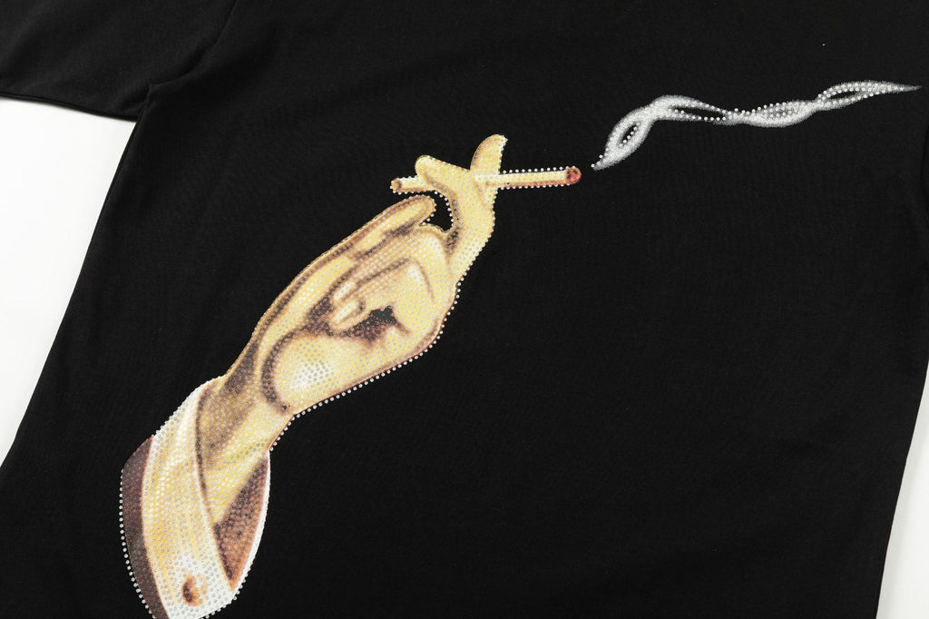 AMRI Smoke Embellished Crewneck T-Shirt