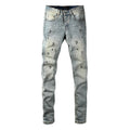 Purple Brand Crystal Diamond Jeans #9127