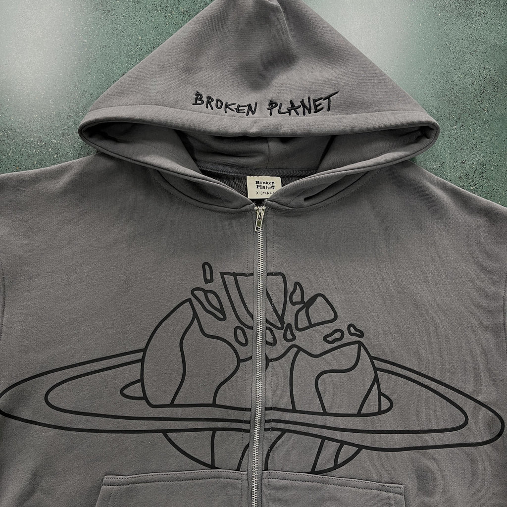 Broken P Planet Zip Up Hoodie