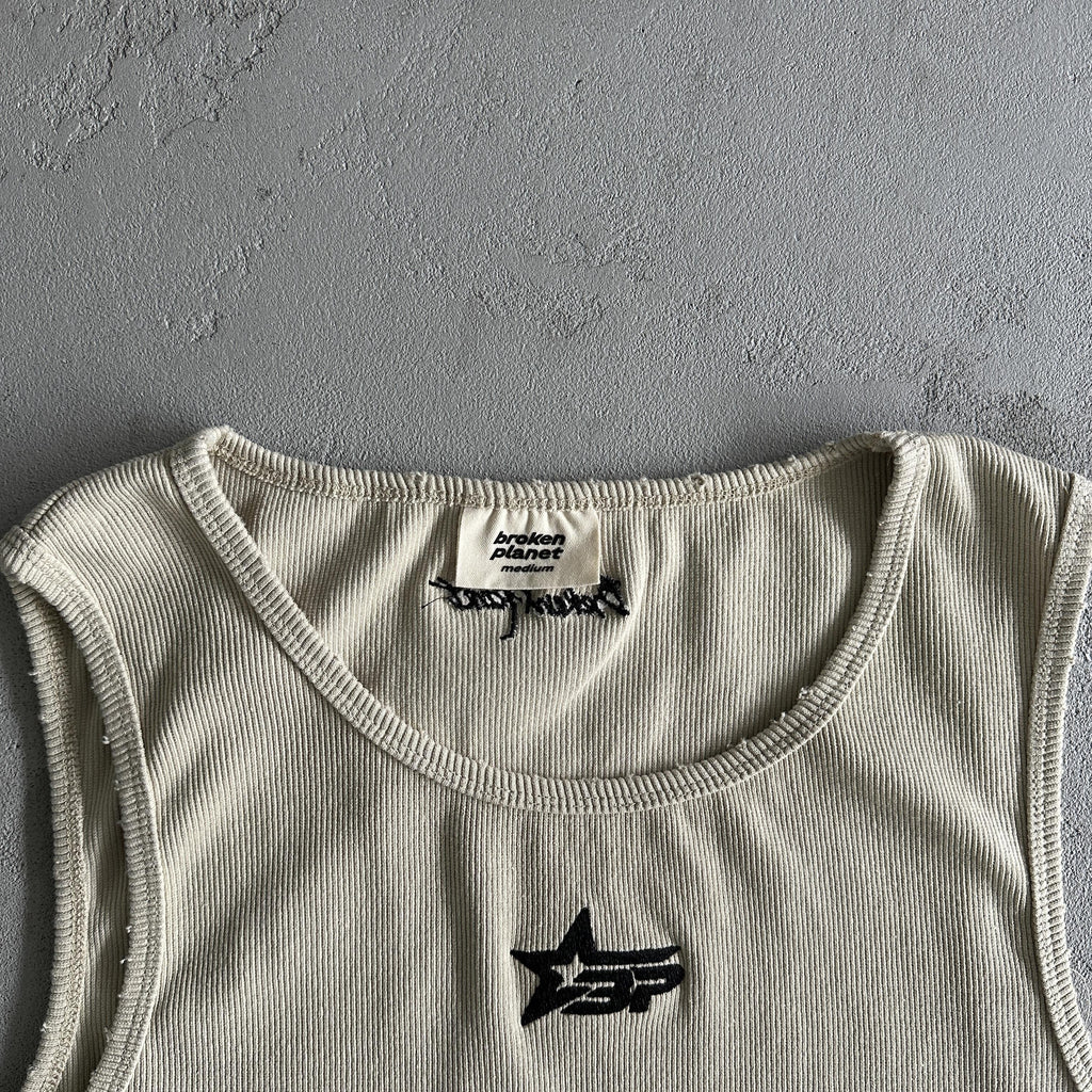 Broken P Mens Washed Ribbde Tank Top