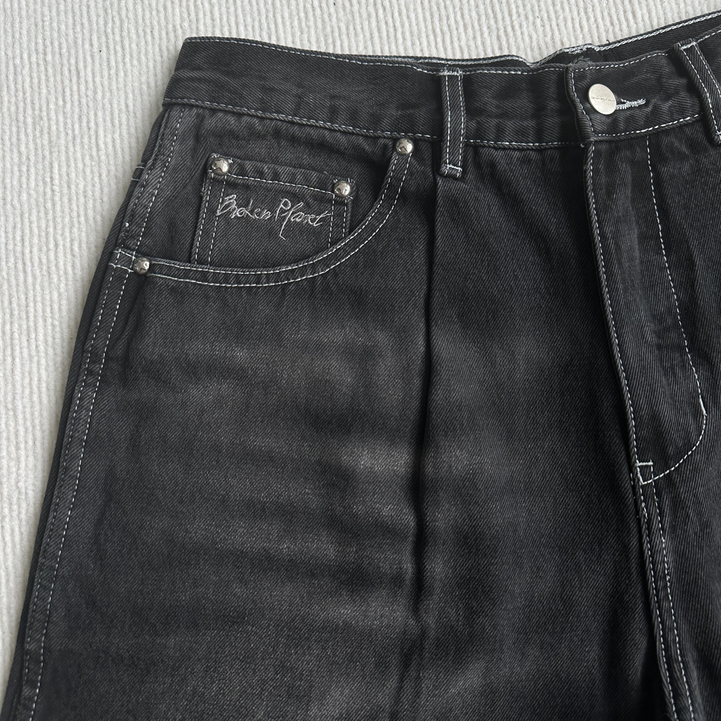 Broken P Denim Jeans Shorts