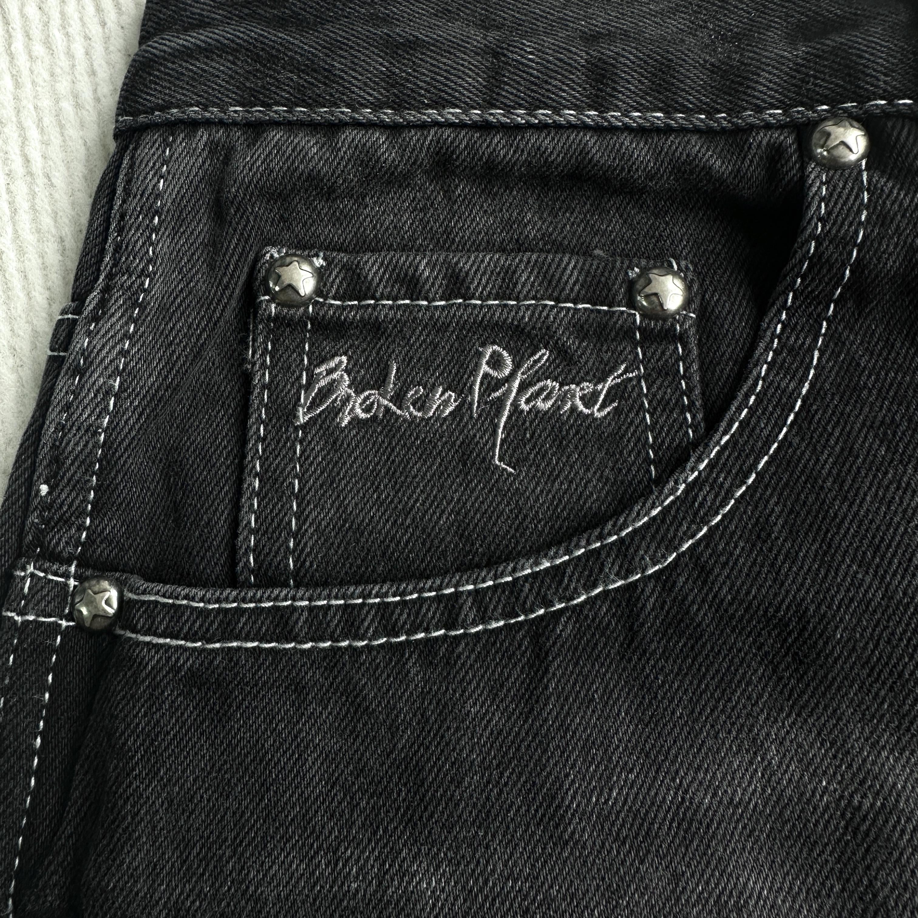 Broken P Denim Jeans Shorts