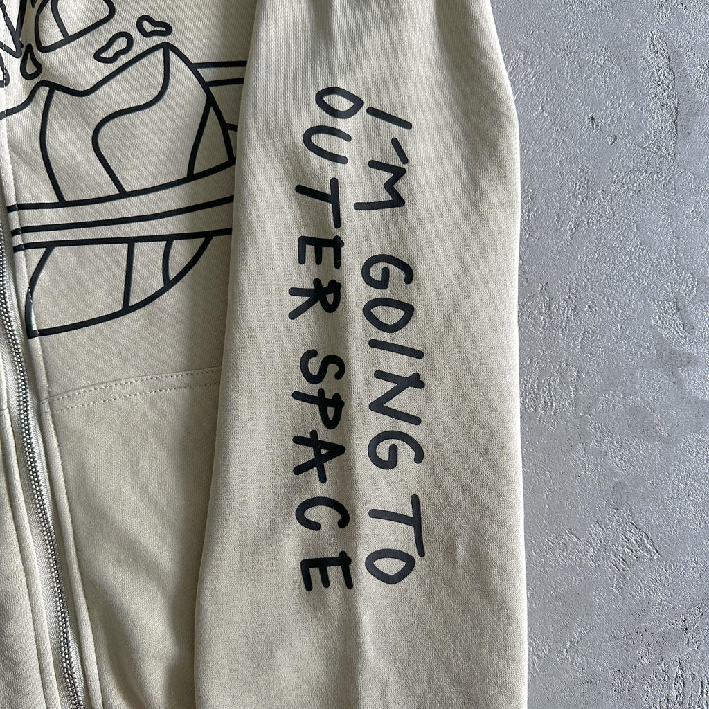 Broken P Planet Zip Up Hoodie