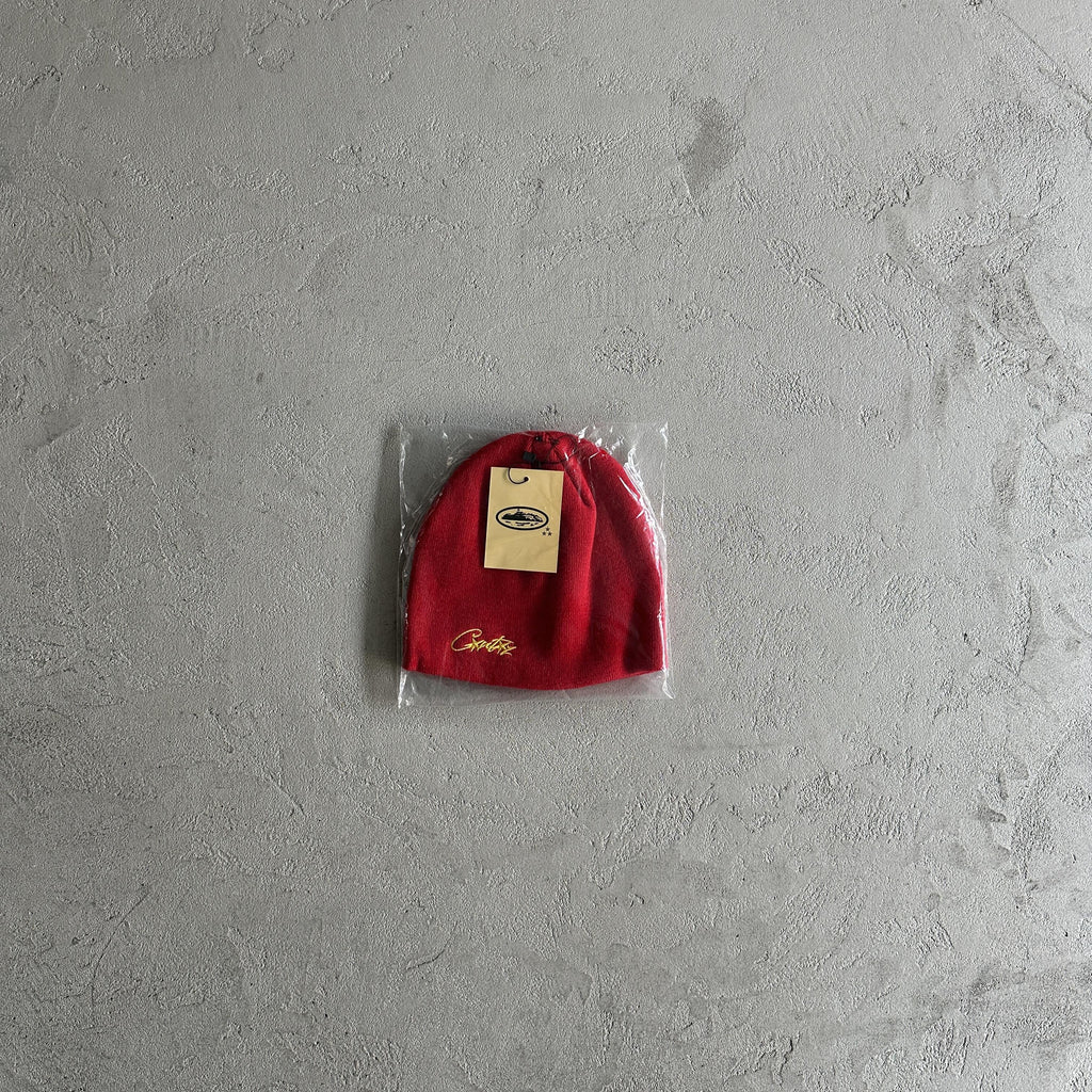 Side Embroidered Cold Hat-Red