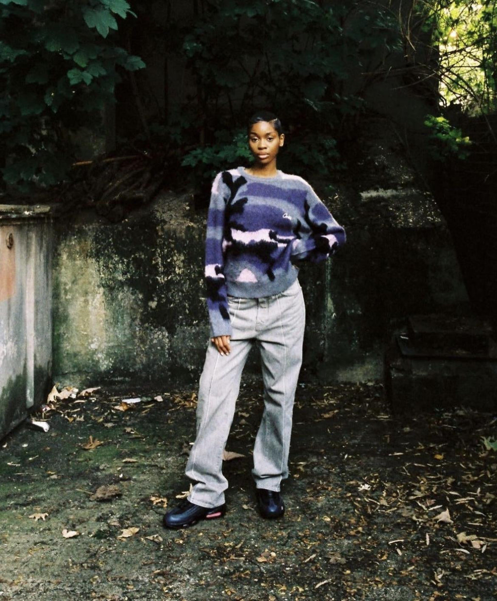 Corteiz Sweater Mohair Purple-camo